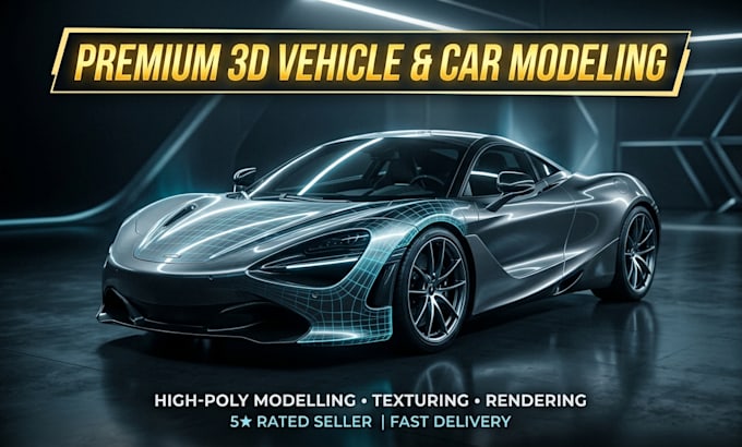 do high fidelity 3d car modeling, precise automotive surfacing, vehicle renders
