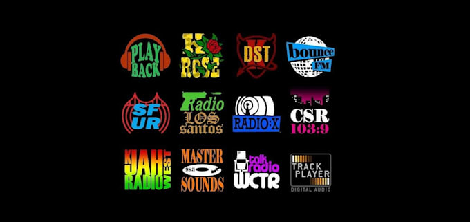 craft a custom radio station logo and vector illustration