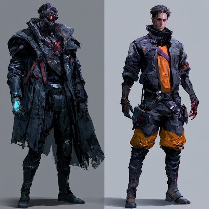 do sci fi, fantasy, cyberpunk and character design
