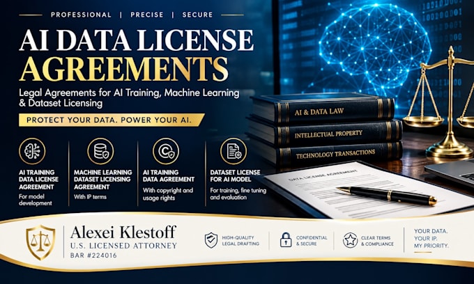 draft a dataset license for ai model training, fine tuning, evaluation
