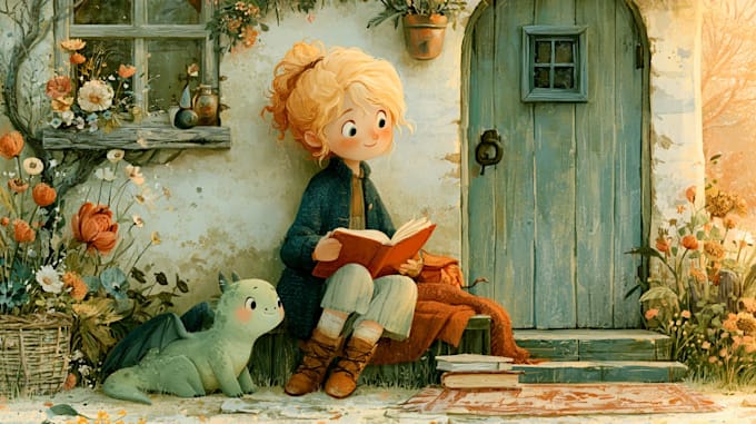 illustrate your children book with cute artwork