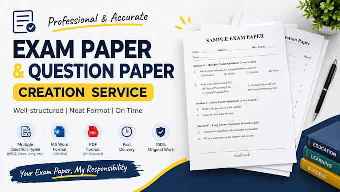 can create exam paper