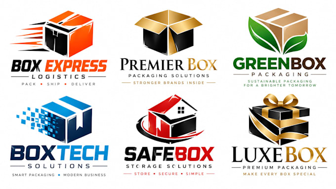 design a professional , packaging, geometric, cube, or modern box logo