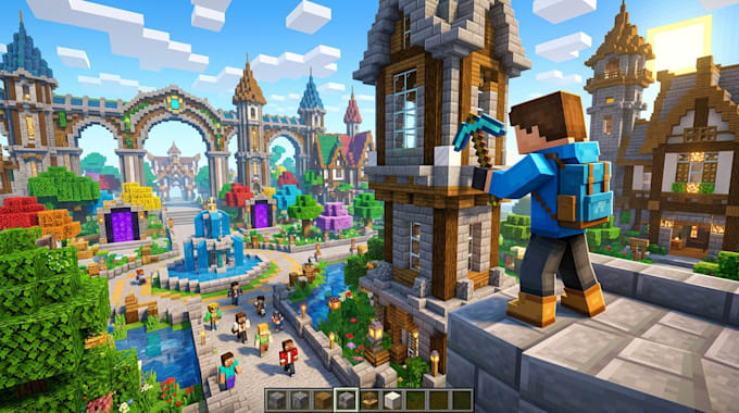 build a custom minecraft server spawn, lobby, hub or map