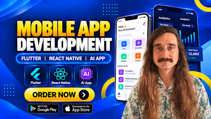 build mobile app development app developer flutter react native ai app creation