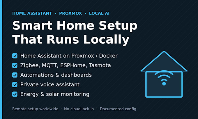 set up home assistant smart home automations on proxmox or docker