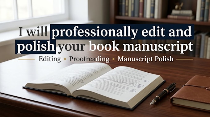 professionally edit, rewrite and polish your book manuscript