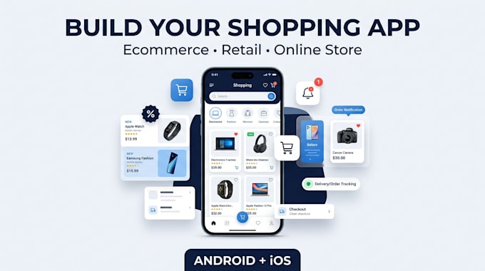 develop shopping app, ecommerce app, online store app for your business