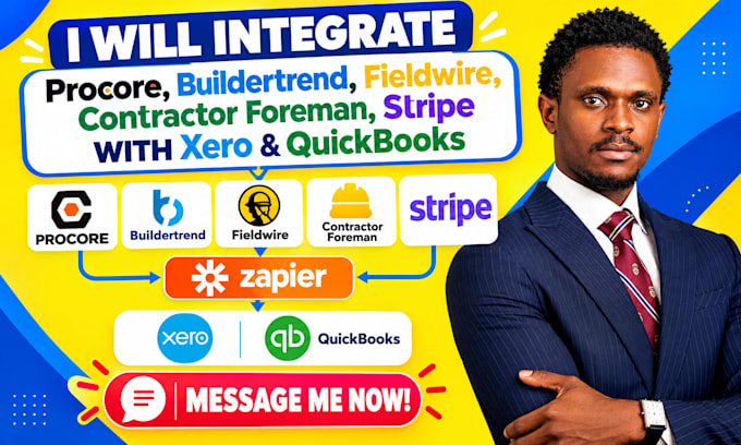 connect procore buildertrend fieldwire contractor foreman stripe with quickbooks