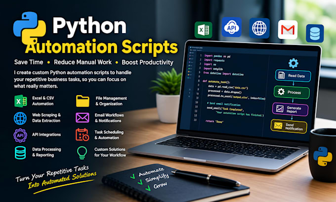 create python automation scripts for repetitive business tasks