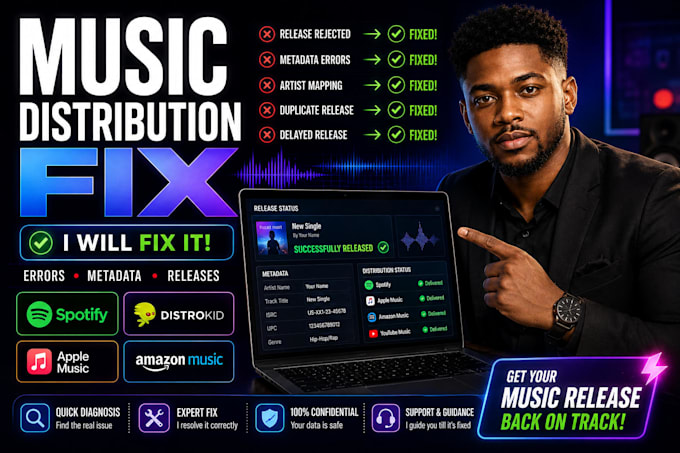 fix your music distribution issues and release errors