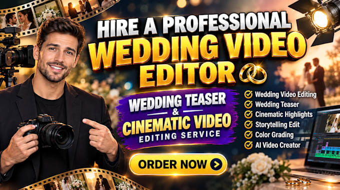 cinematic wedding video editing wedding teaser wedding editor ai video creator