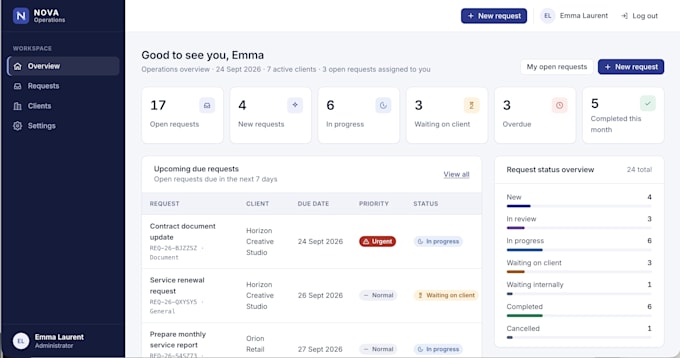 build a custom business client portal web app