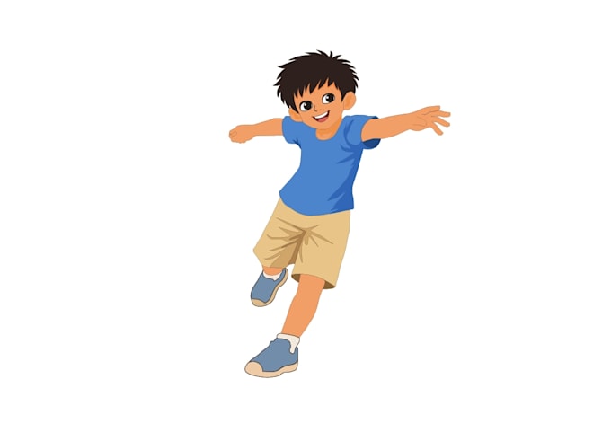 create flat illustration characters