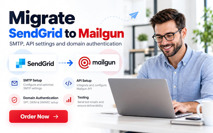 migrate sendgrid to mailgun with smtp api settings domain authentication