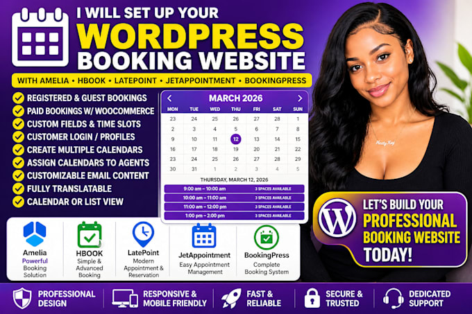 set up wordpress amelia plug hbook latepoint jetappointment bookingpress website