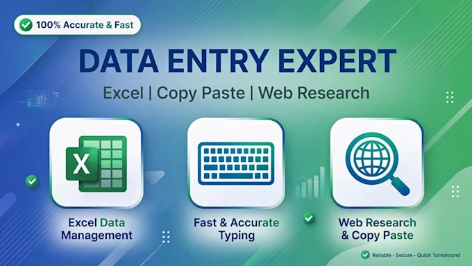 do data entry excel data cleanup and web research in 24 hour