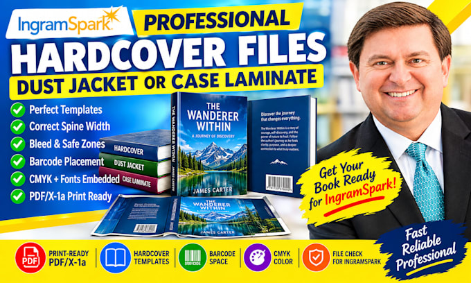 create your ingramspark hardcover files, dust jacket or case laminate