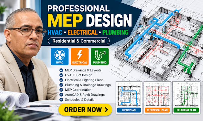 design architectural drawing mep design hvac drawing floor plan