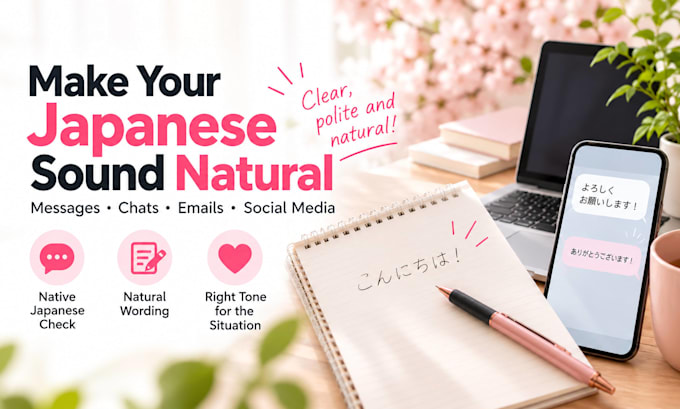 make your japanese message sound natural and friendly