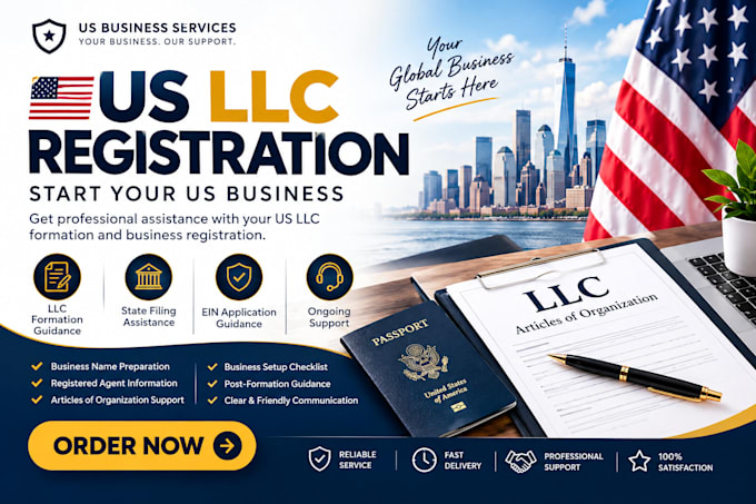 register your US llc and provide business registration setup