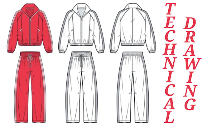 create clothing tech pack t shirt tech pack technical flat sketch for your brand