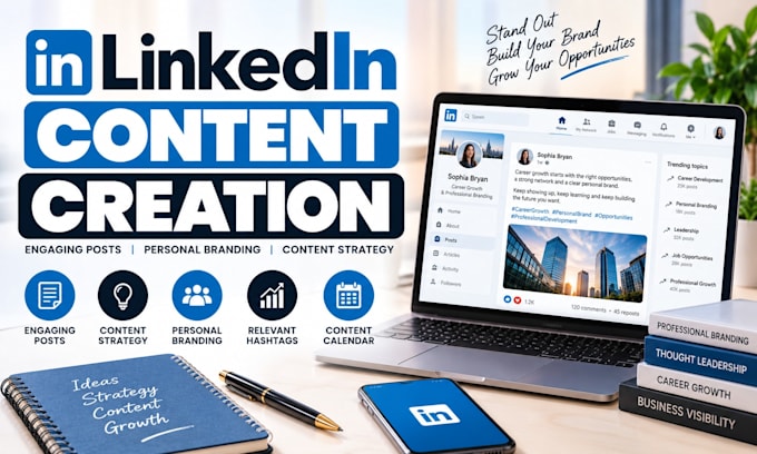 create engaging linkedin content posts and personal branding strategy