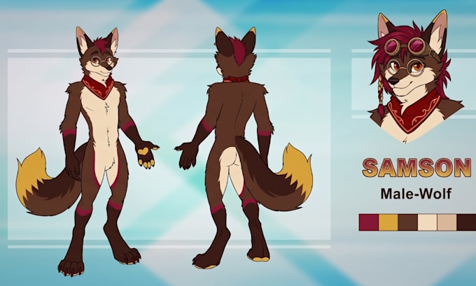 create furry reference sheet fursona ref sheet and furry character design
