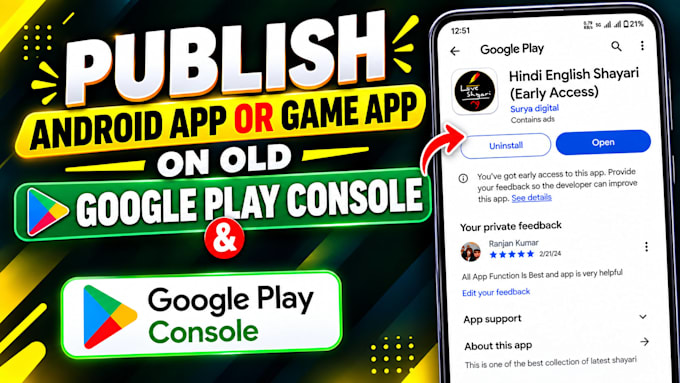 publish your android app game app