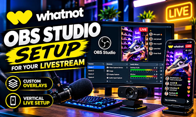 set up obs studio for your whatnot livestream