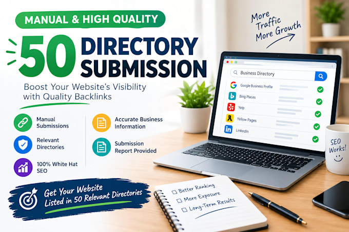 do 50 manual directory submission for off page SEO