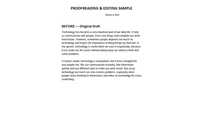 proofread and improve your writing