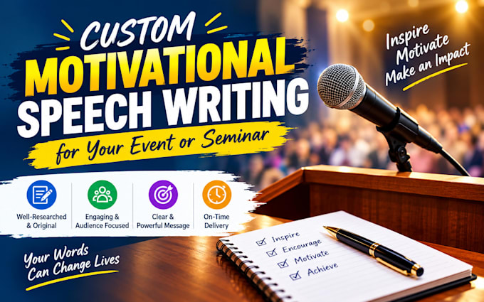 write a custom motivational speech for your event or seminar