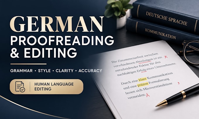 professionally proofread and edit your german text