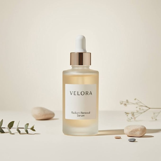 design premium skincare packaging and product visuals