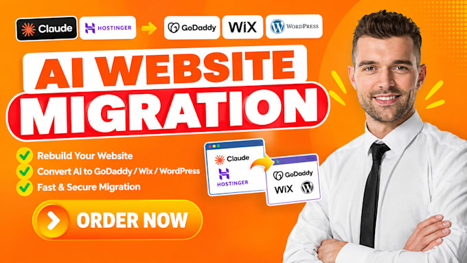 rebuild, convert claude code hostinger ai to godaddy wix wordpress website