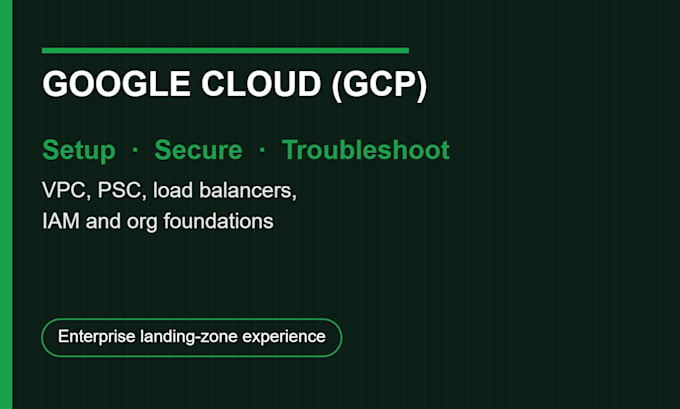 set up, secure, or troubleshoot your google cloud gcp infrastructure