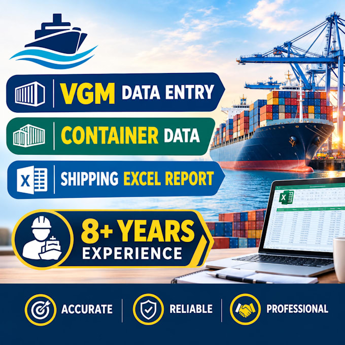 do vgm data entry, container data and shipping excel reports