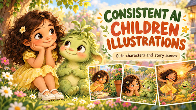 create consistent ai illustrations for kids storybooks