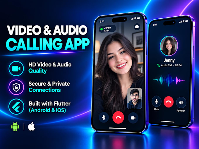 build video calling or audio app in flutter webrtc