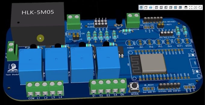 design esp32 sensor, smart home automation and iot pcb with schematic
