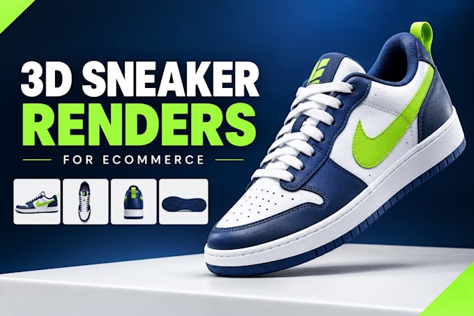 render photorealistic 3d sneakers for your ecommerce store