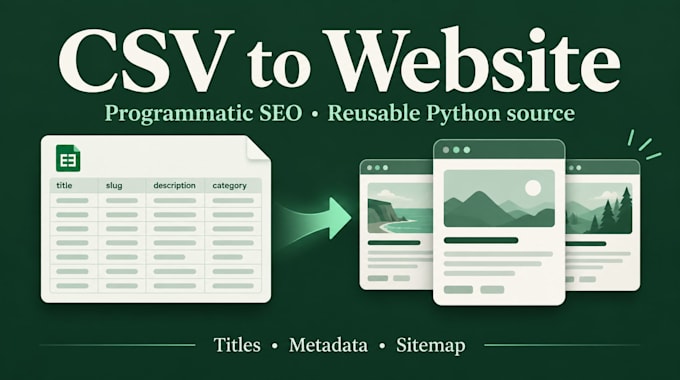 build a programmatic SEO static website from your CSV data