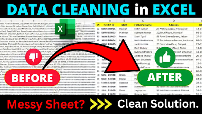 clean and format microsoft excel data and spreadsheets