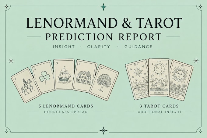 send a lenormand and tarot prediction report