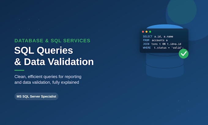 sql queries and data validation