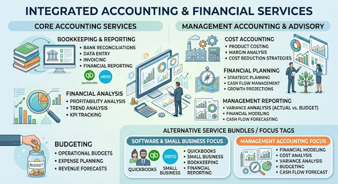do bookkeeping, financial analysis, costing, and budgeting