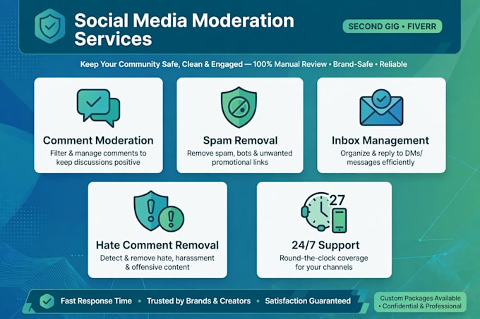 be your professional moderator and community manag