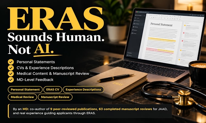 edit your eras personal statement and CV, human not ai