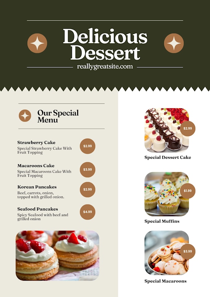 design a professional restaurant menu designs
